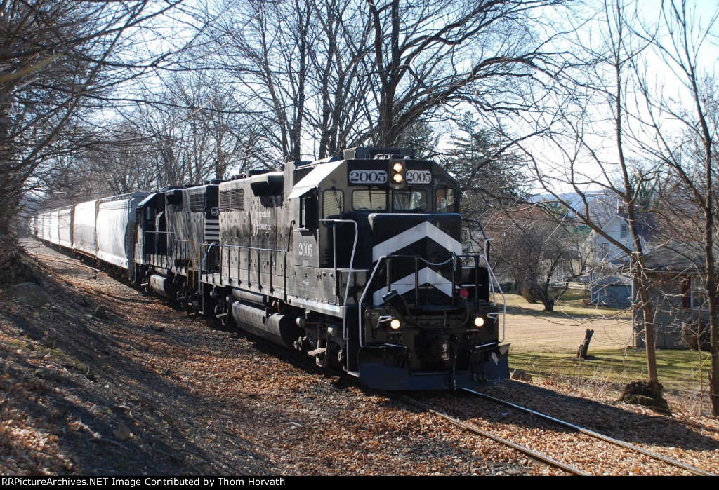It is 2:30 as RP1 approaches the Railroad Avenue grade crossing 